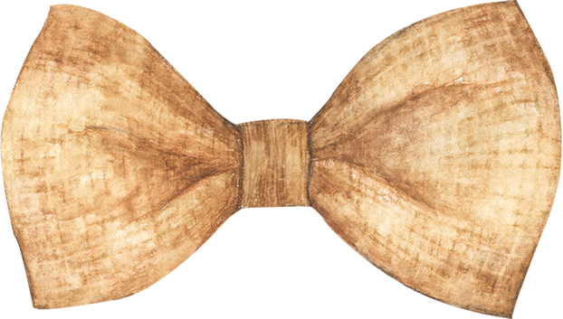 Burlap Bow Watercolor Illustration 